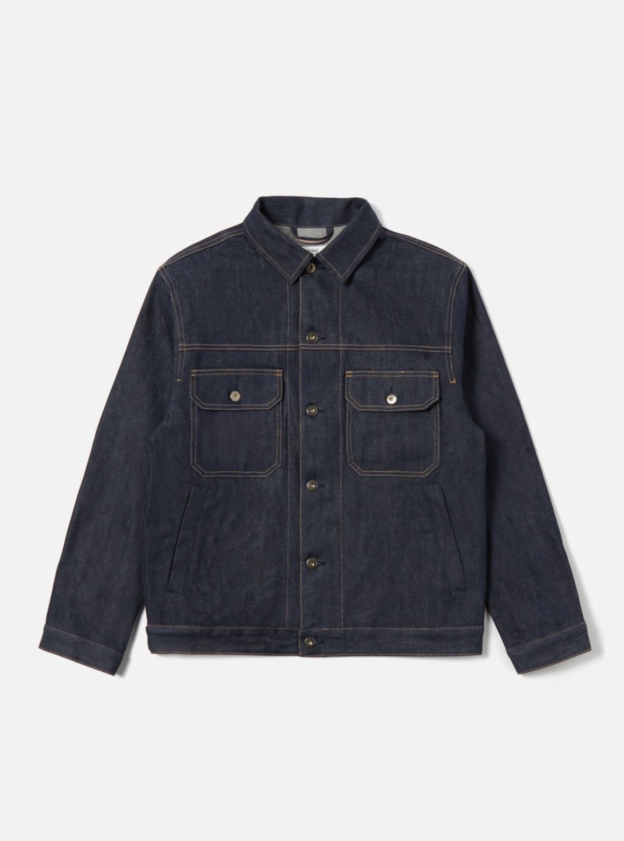 Clearance Universal Works Universal Works Trucker Jacket In Indigo 13Oz Selvedge Denim