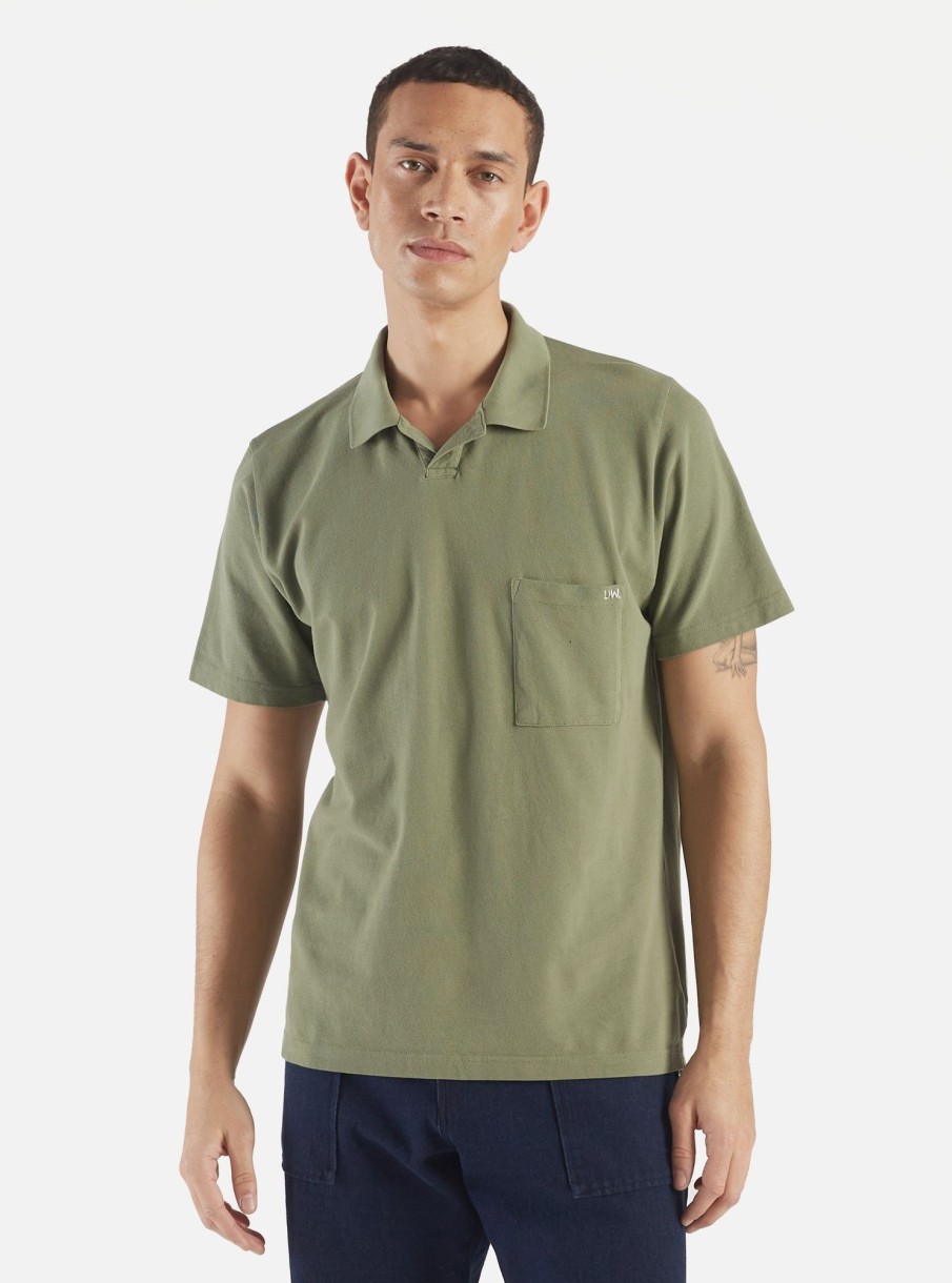 Hot Universal Works Universal Works Vacation Polo In Birch Piquet