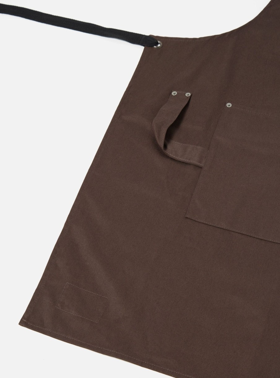 Online Universal Works Universal Works Apron In Brown Byron Twill