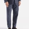 Clearance Universal Works Universal Works Military Chino In Navy Linen Mix Puppytooth