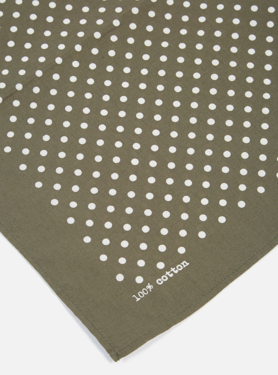 Best Universal Works Universal Works Pocket Square In Olive Classic Dot