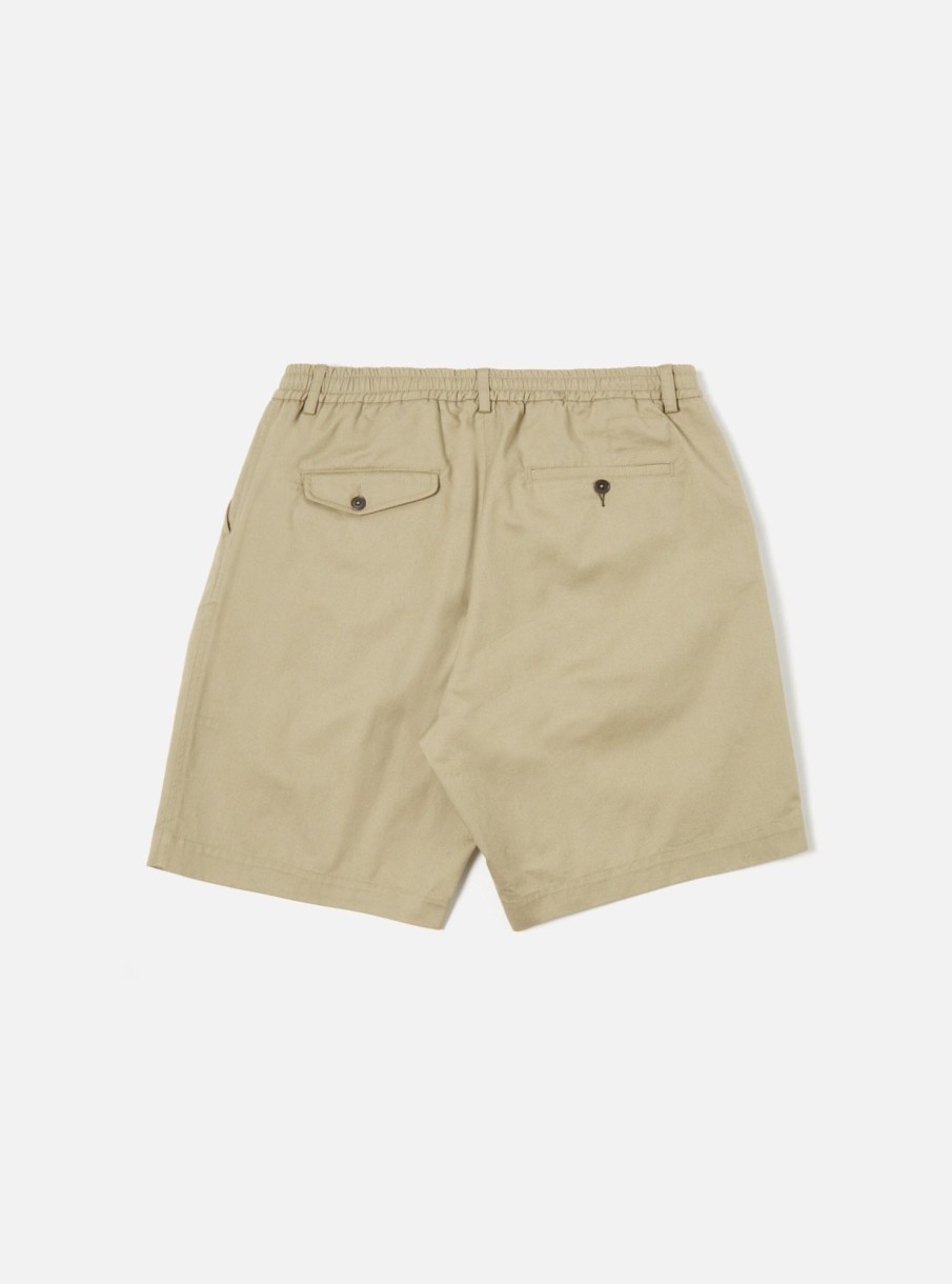 Best Universal Works Universal Works Pleated Track Short In Stone Twill