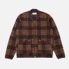 Wholesale Universal Works Universal Works Zip Bomber In Brown Check Duke Fleece