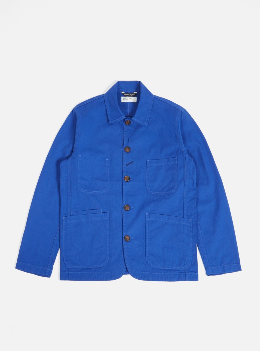 Best Universal Works Universal Works Bakers Jacket In Royal Blue Byron Twill