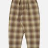 Hot Universal Works Universal Works Pleated Track Pant In Olive Portuguese Check Seersucker