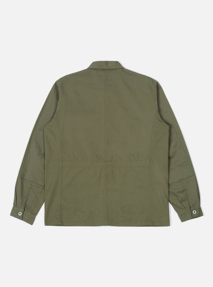 Clearance Universal Works Universal Works Mw Fatigue Jacket In Light Olive Twill