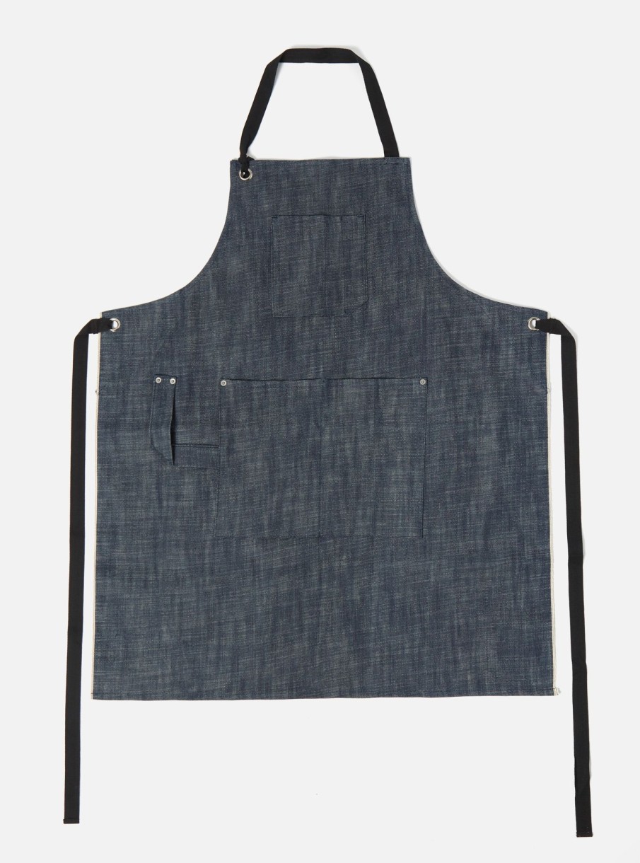 Best Universal Works Universal Works Apron In Slub Indigo Selvedge Denim