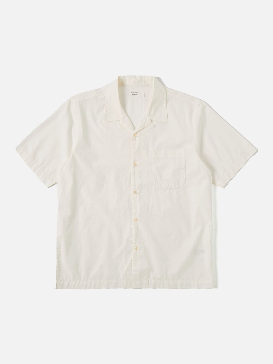 Clearance Universal Works Universal Works Road Shirt In Ecru Broad Cloth