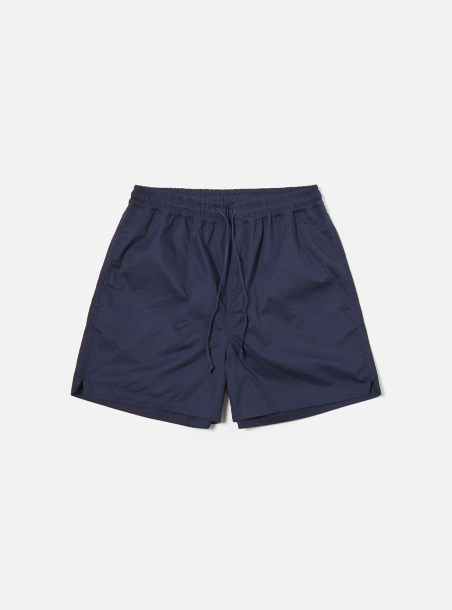 New Universal Works Universal Works Action Short In Navy Fine Twill