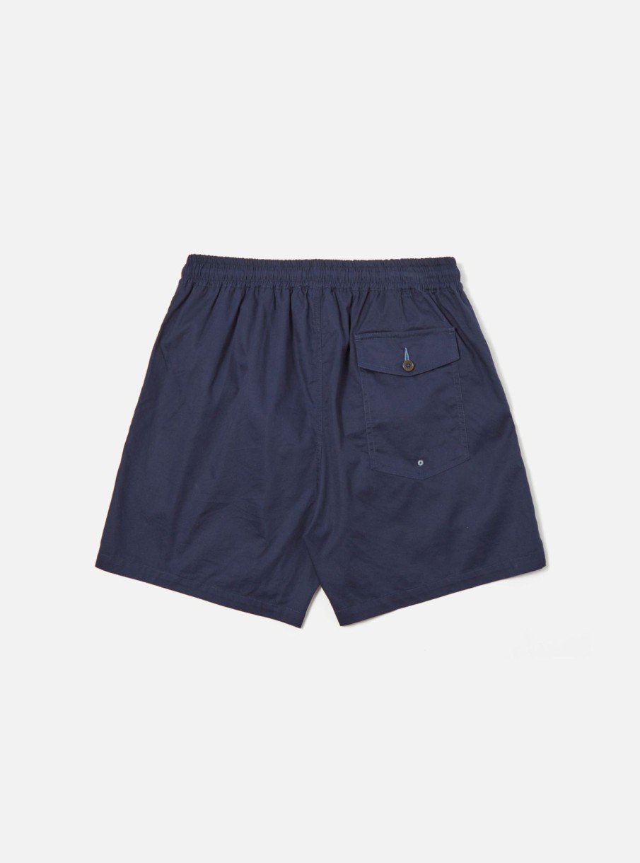 New Universal Works Universal Works Action Short In Navy Fine Twill