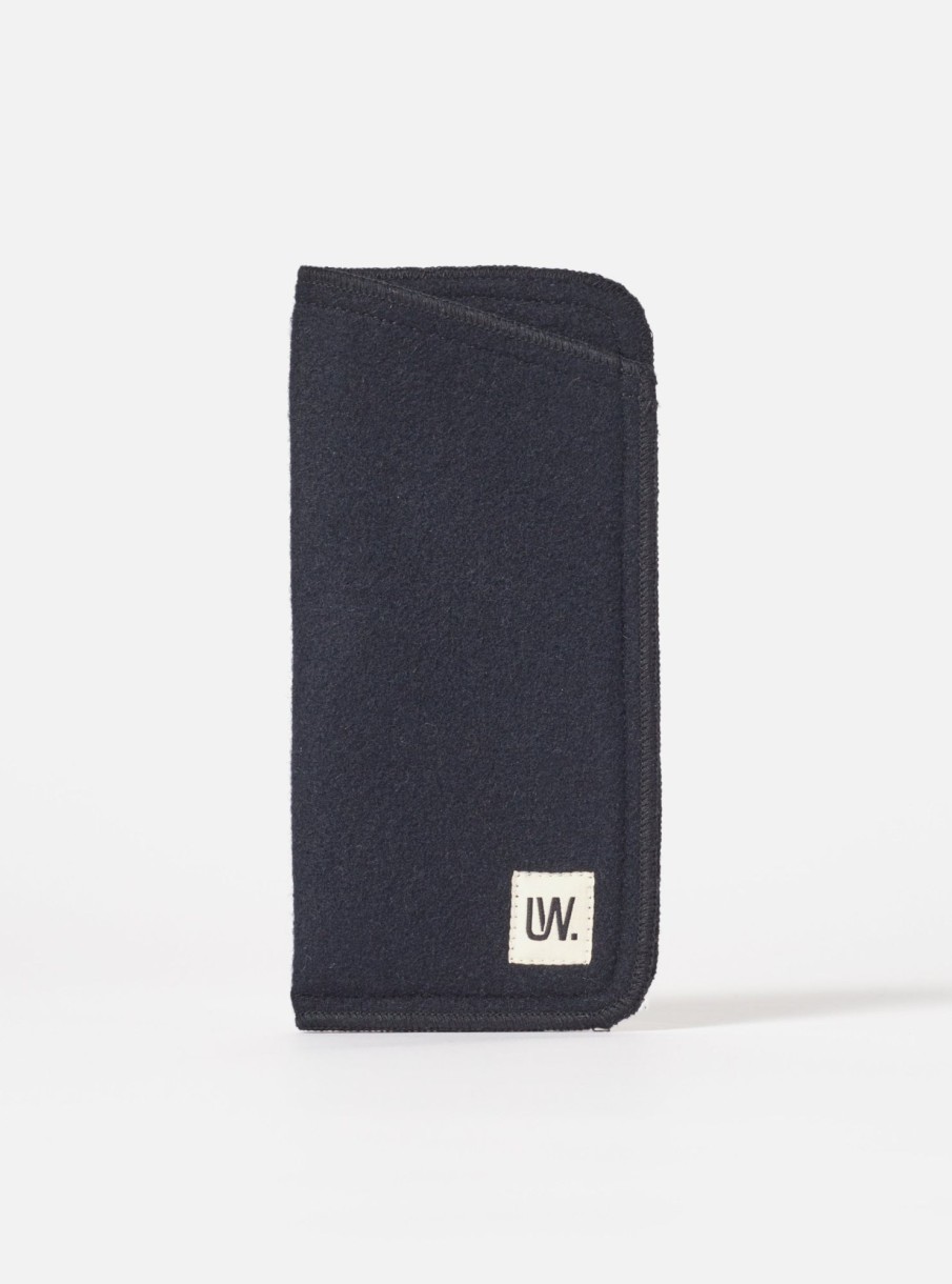 Online Universal Works Universal Works Glasses Case In Midnight Melton Small