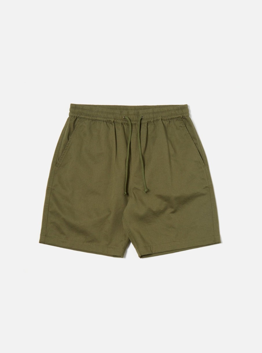 Online Universal Works Universal Works Beach Short In Light Olive Twill