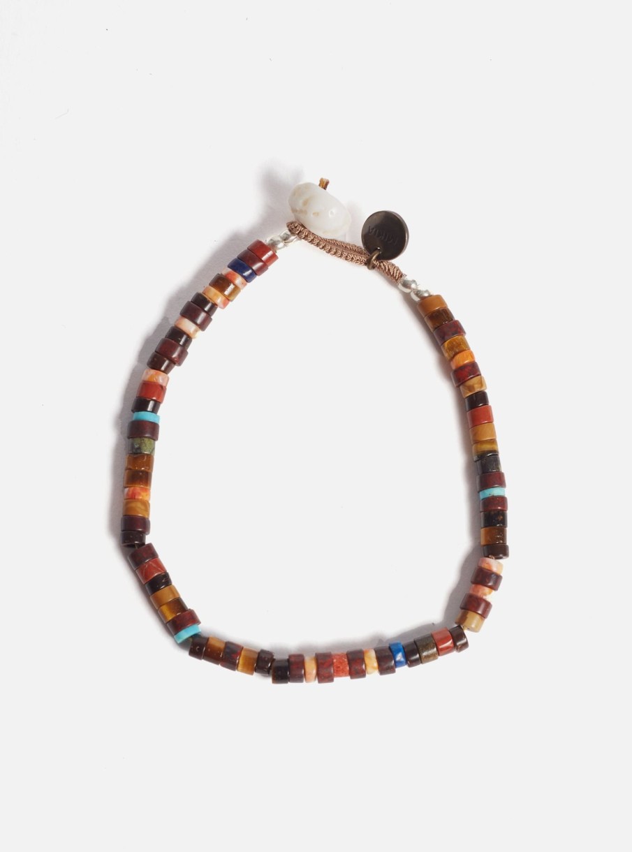 Best Mikia Mikia Heishi Beads Bracelet In Brown Multi Jasper/Sponge Coral/Yellow Tiger Eye