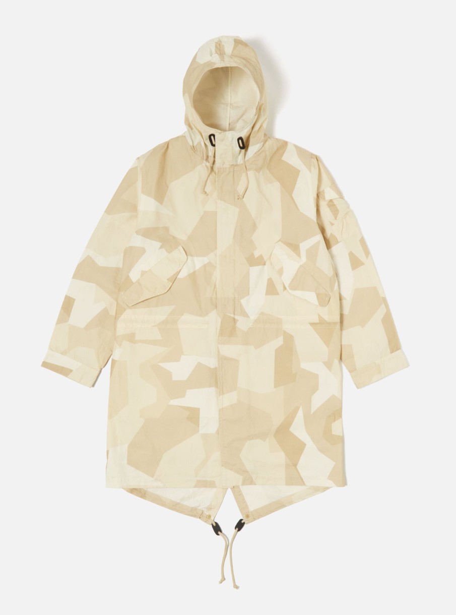 Clearance Universal Works Universal Works Parka In Sand Swedish Camo