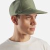 Wholesale cableami® Cableami® Baker Back Soft Bill Cap In Olive Satin Cotton