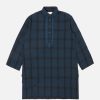 Best Universal Works Universal Works Kurta Shirt In Navy Shadow Check