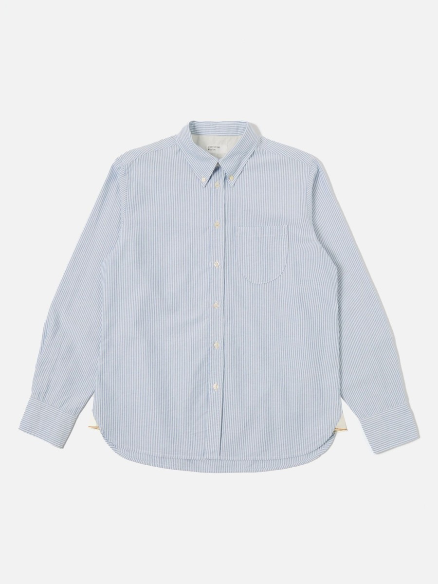 Wholesale Universal Works Universal Works Daybrook Shirt In Blue Oxford Stripe