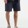 Best Universal Works Universal Works Pleated Track Short In Navy Tropical Suiting