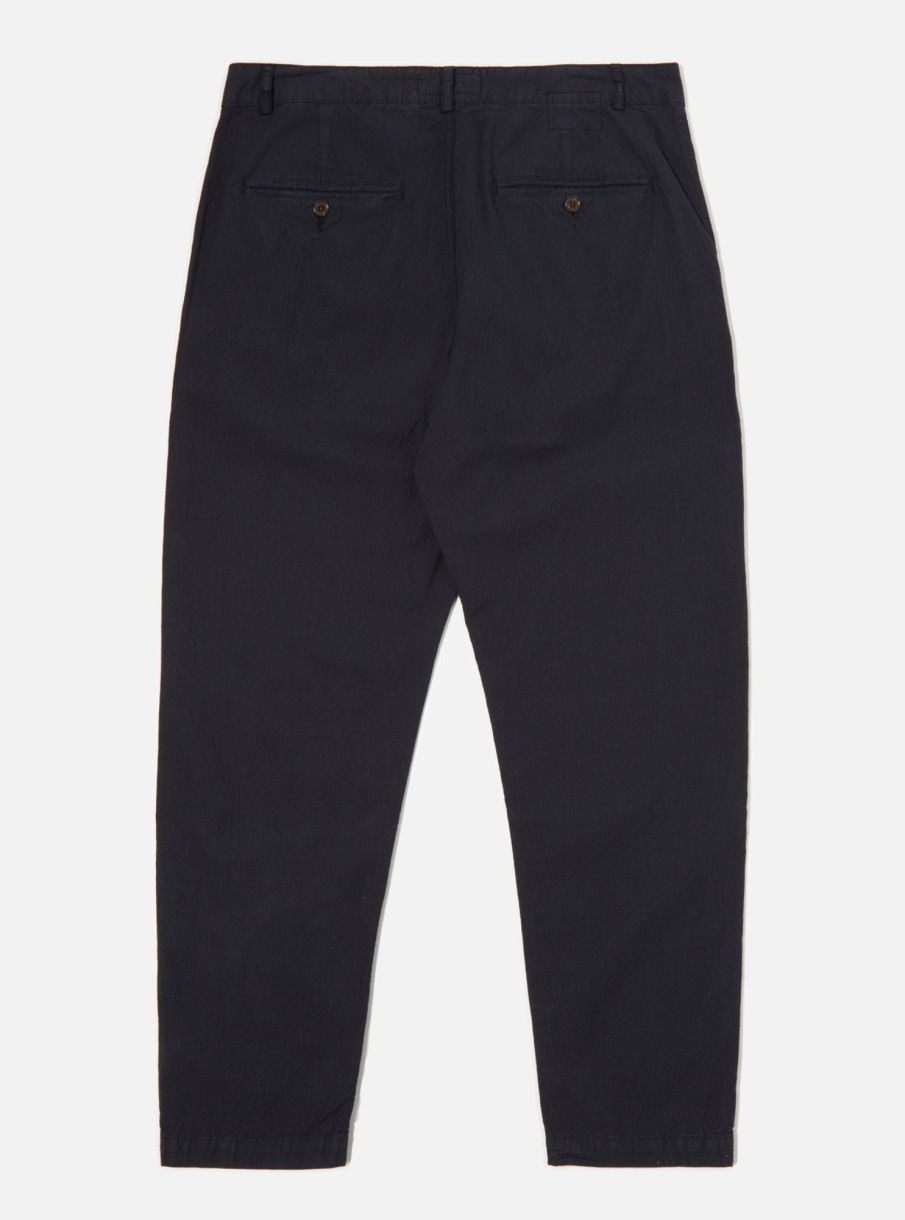 Wholesale Universal Works Universal Works Military Chino In Navy Seersucker Ii