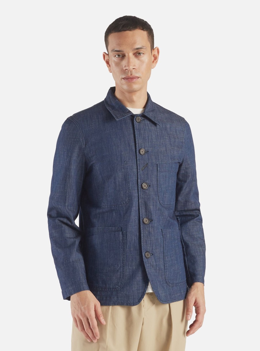 Best Universal Works Universal Works Bakers Jacket In Indigo Atlantic Denim