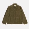 Online Universal Works Universal Works Field Jacket In Olive 6 Wale Corduroy