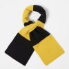 Online Universal Works Universal Works Deluxe Football Scarf In Black/Yellow Soft Wool