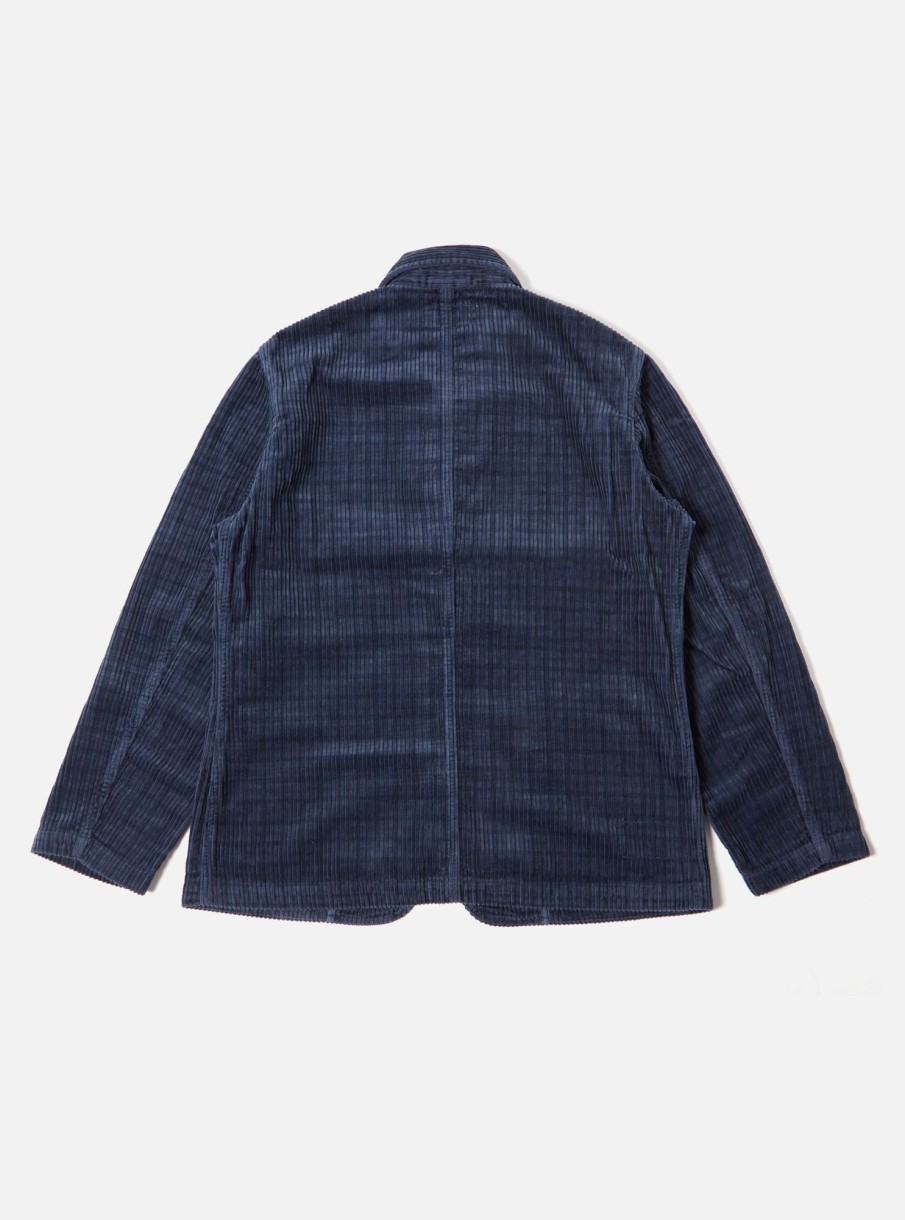 Wholesale Universal Works Universal Works Bakers Chore Jacket In Navy Houndstooth Cord