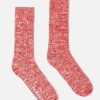 Best Universal Works Universal Works Slub Sock In Red Slub Knit