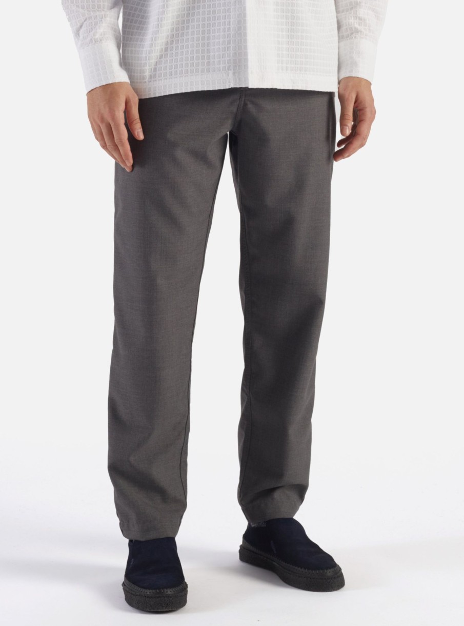 Hot Universal Works Universal Works Military Chino In Grey Marl Tropical Suiting