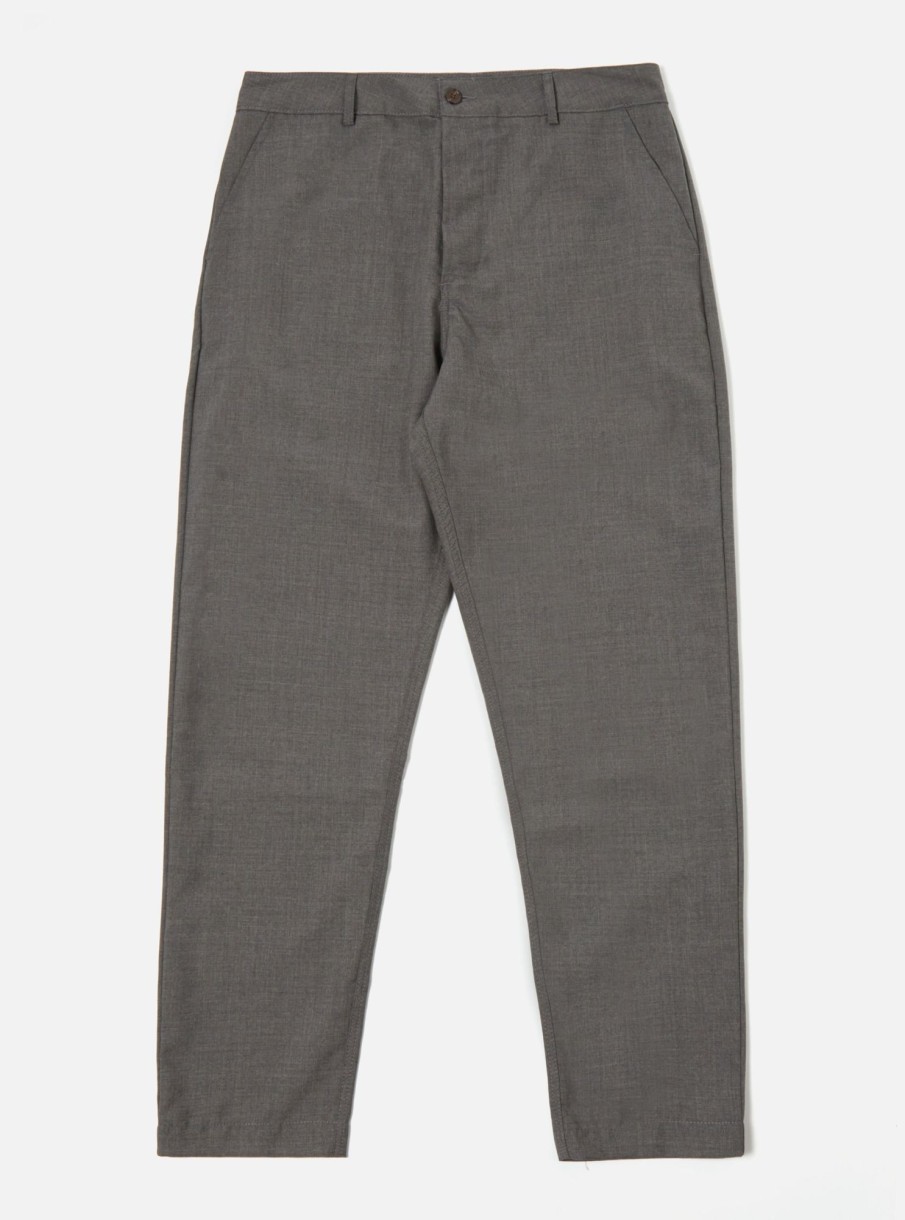 Hot Universal Works Universal Works Military Chino In Grey Marl Tropical Suiting