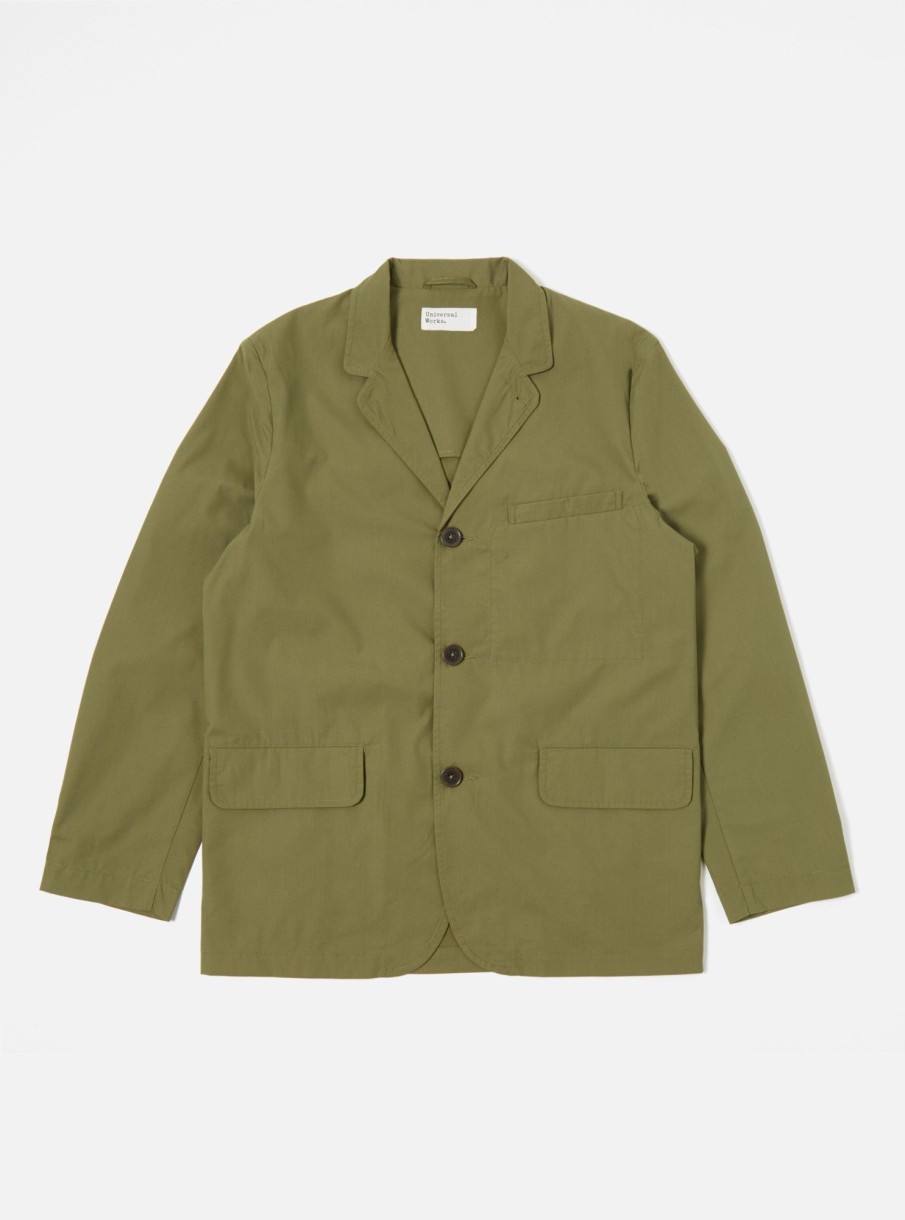 Online Universal Works Universal Works Capitol Jacket In Olive Recycled Poly Tech