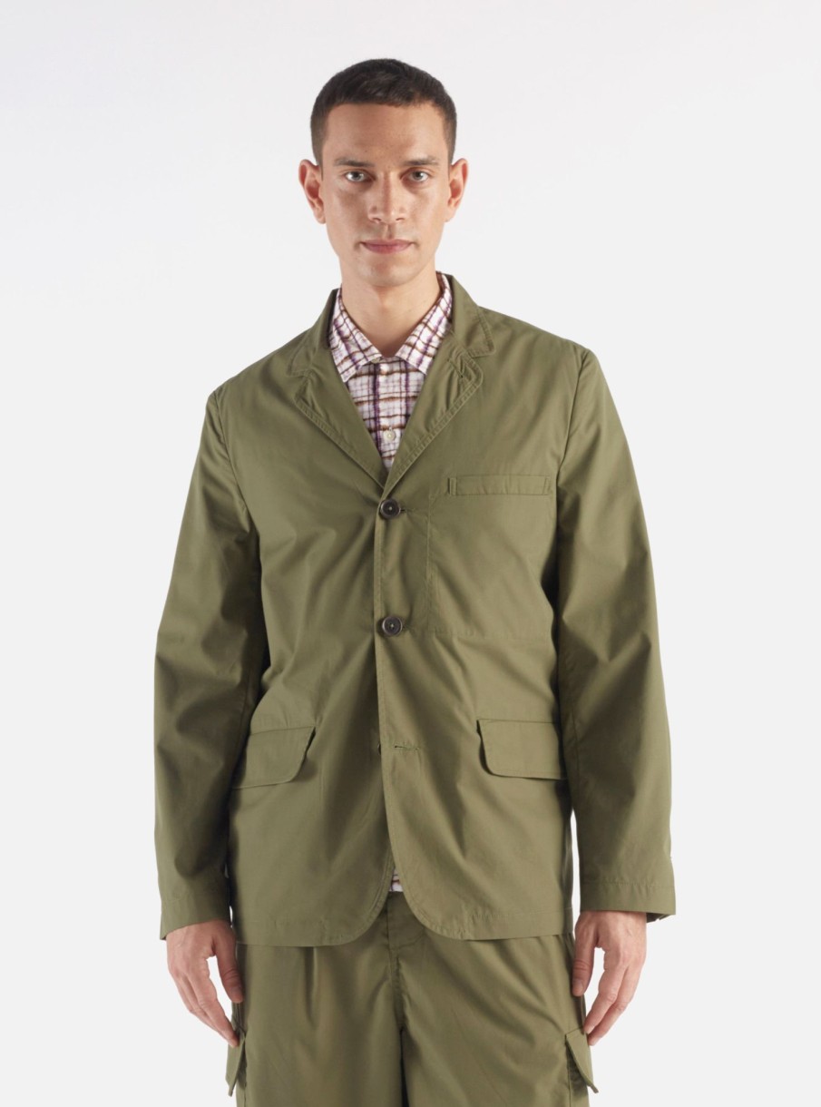 Online Universal Works Universal Works Capitol Jacket In Olive Recycled Poly Tech