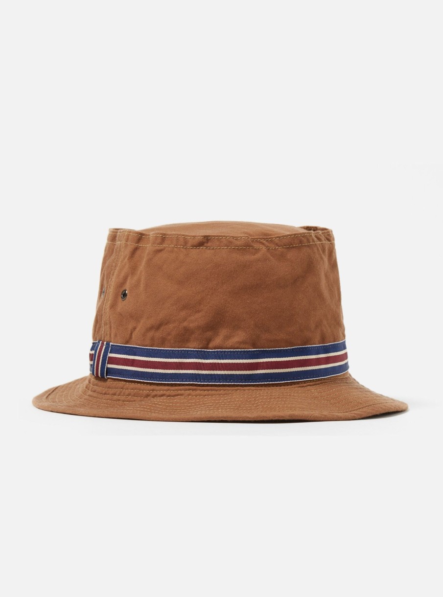 Online cableami® Cableami® Pork Pie Hat In Brown Chino Cotton