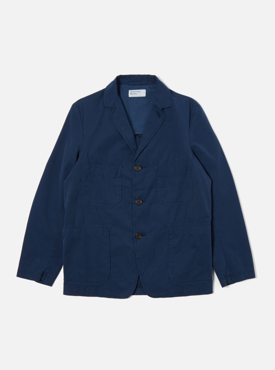 Clearance Universal Works Universal Works Five Pocket Jacket In Navy Summer Canvas