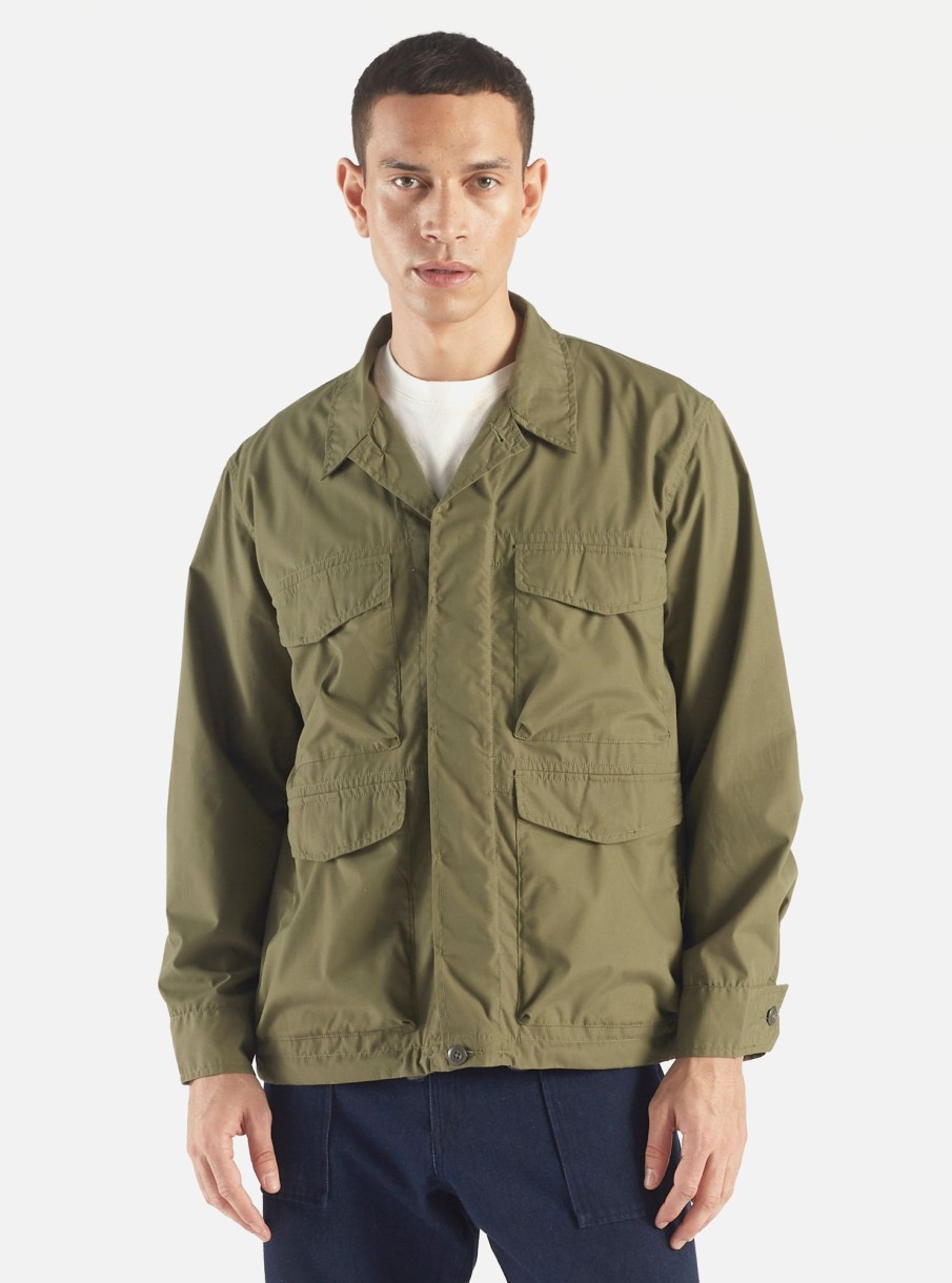 Hot Universal Works Universal Works Parachute Field Jacket In Olive Recycled Poly Tech