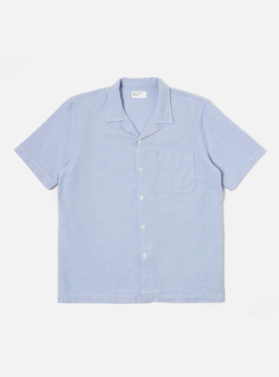 Hot Universal Works Universal Works Road Shirt In Sky Oxford Cotton