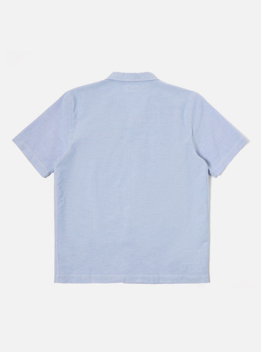 Hot Universal Works Universal Works Road Shirt In Sky Oxford Cotton