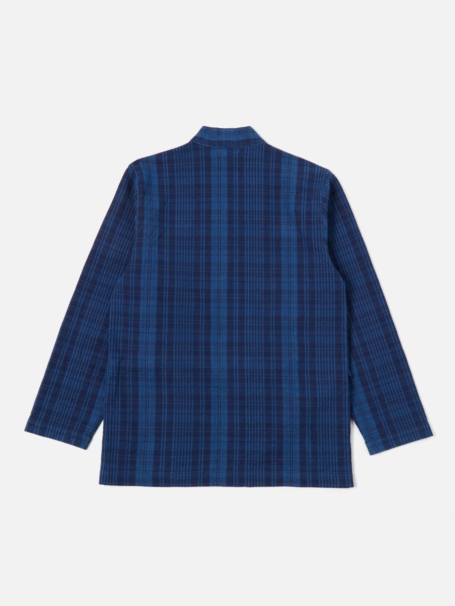 Best Universal Works Universal Works Kyoto Work Jacket In Indigo Plaid