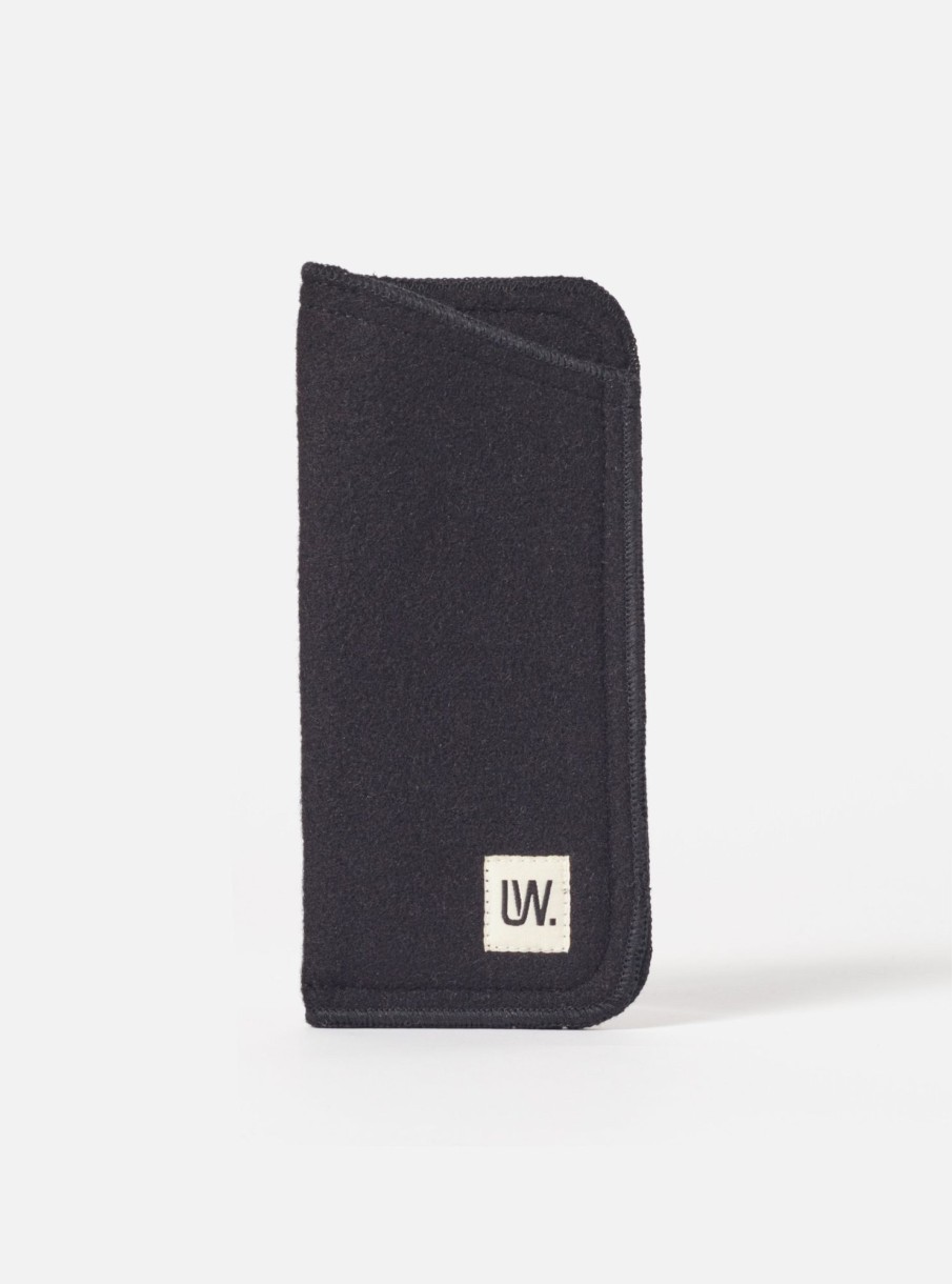 Wholesale Universal Works Universal Works Glasses Case In Black Melton Small