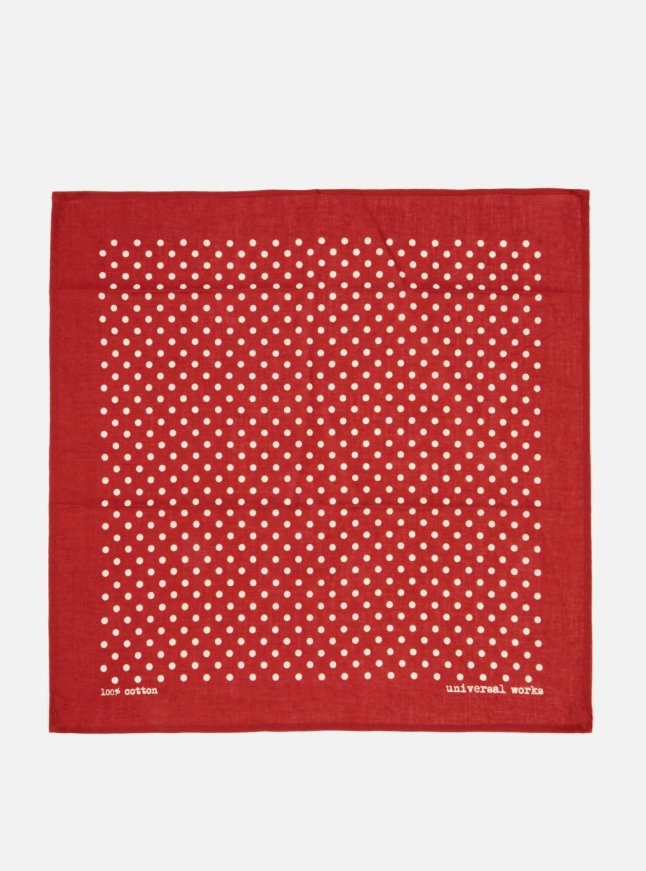 Online Universal Works Universal Works Pocket Square In Red Classic Dot