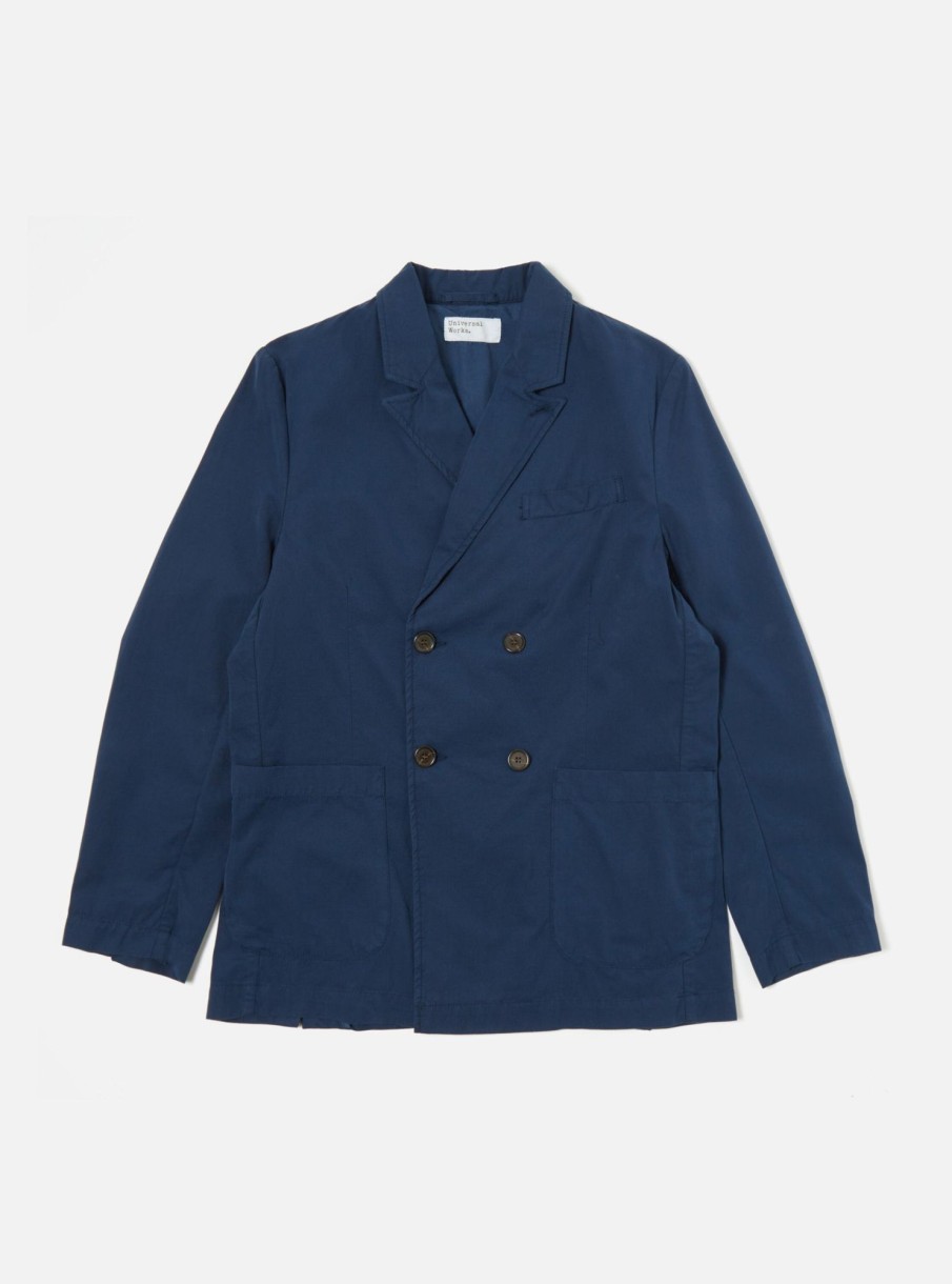 Hot Universal Works Universal Works Manor Jacket In Navy Summer Canvas