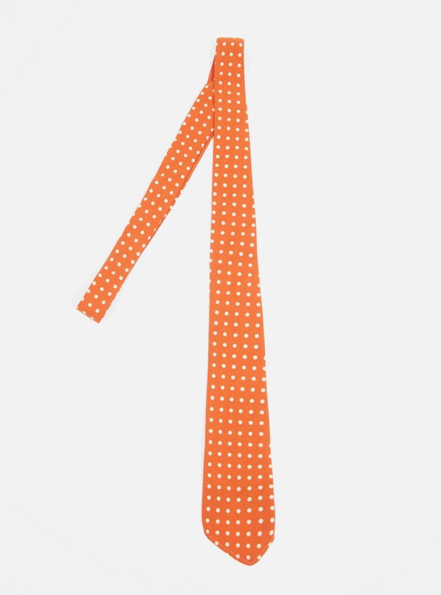 Clearance Universal Works Universal Works Tie In Orange Dot Print