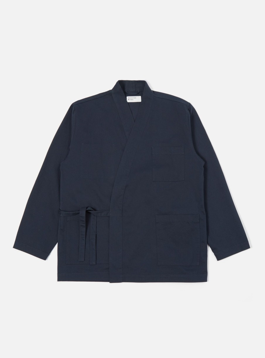 Clearance Universal Works Universal Works Kyoto Work Jacket In Navy Twill