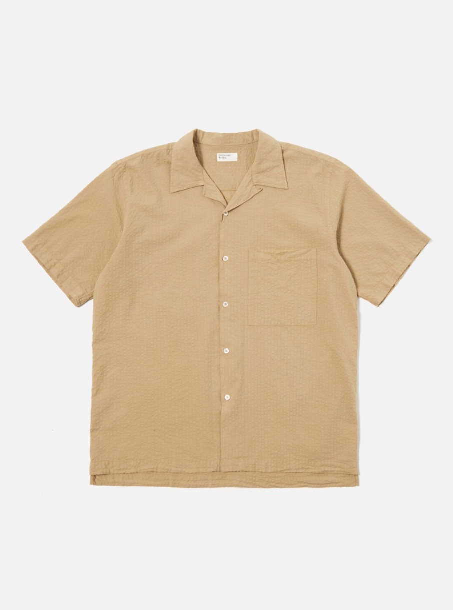 Wholesale Universal Works Universal Works Camp Shirt Ii In Summer Oak Onda Cotton