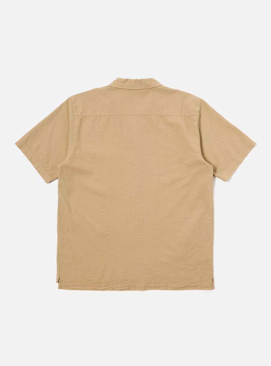 Wholesale Universal Works Universal Works Camp Shirt Ii In Summer Oak Onda Cotton