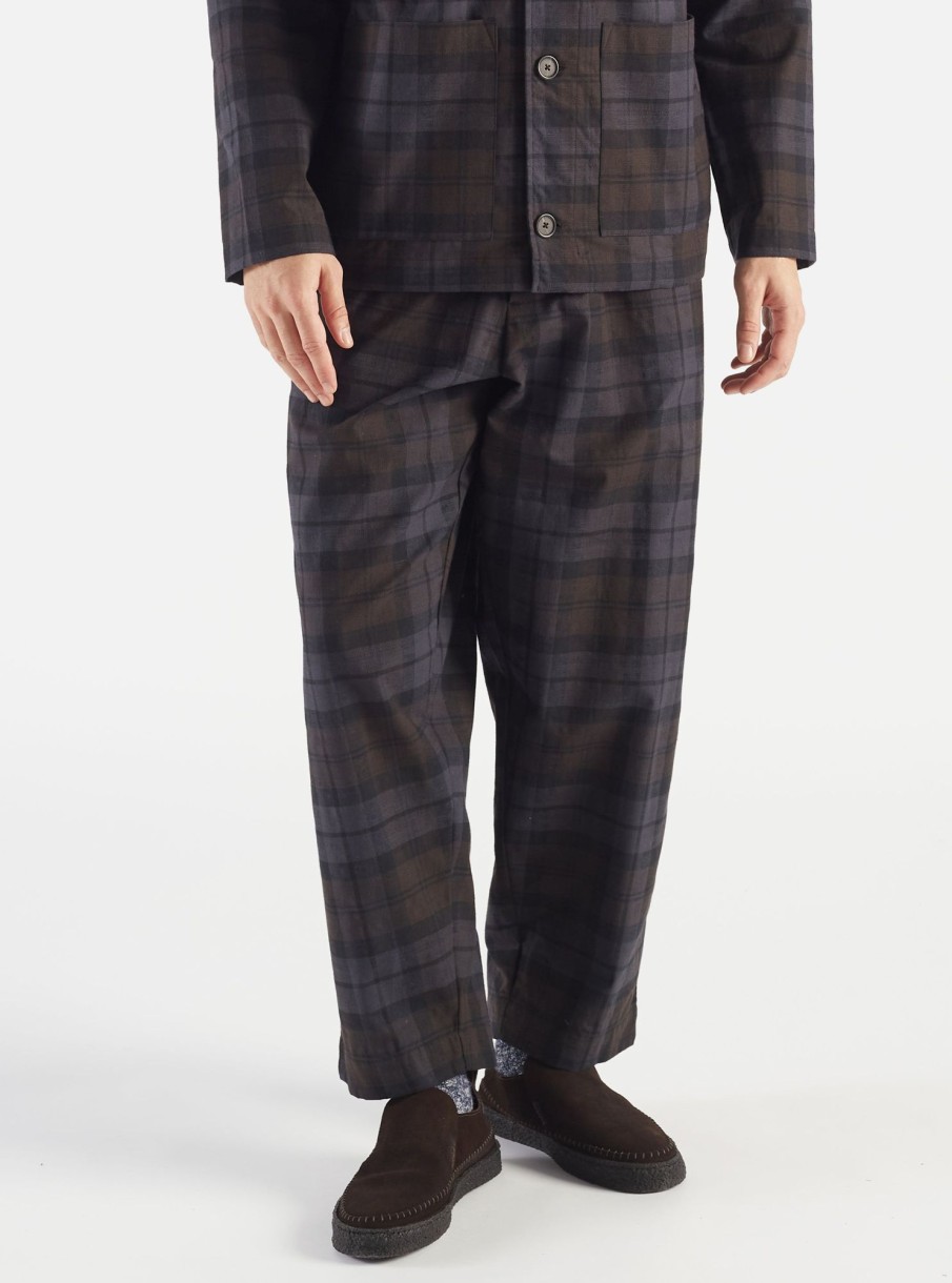 Hot Universal Works Universal Works Oxford Pant In Brown/Charcoal Oak Check