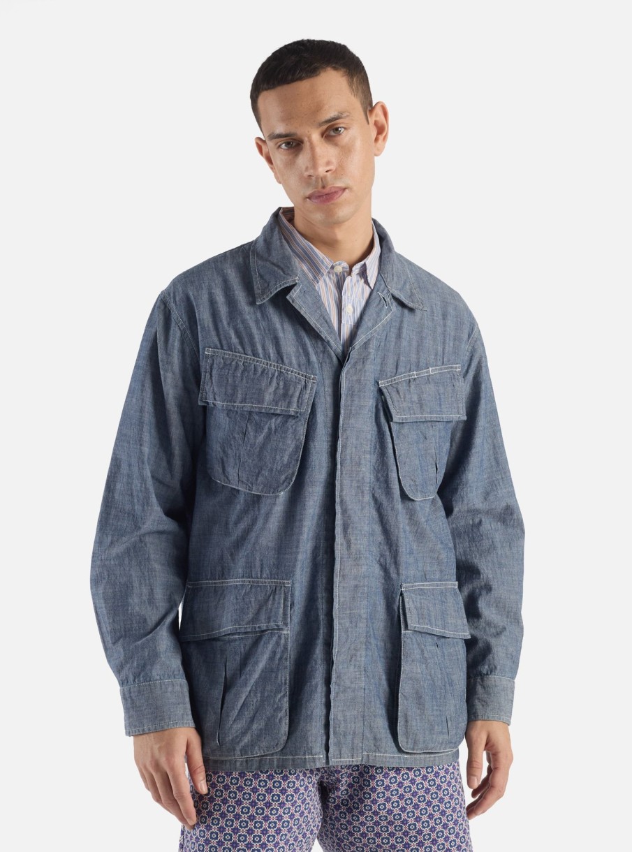 Online Universal Works Universal Works Jungle Jacket In Indigo Chambray