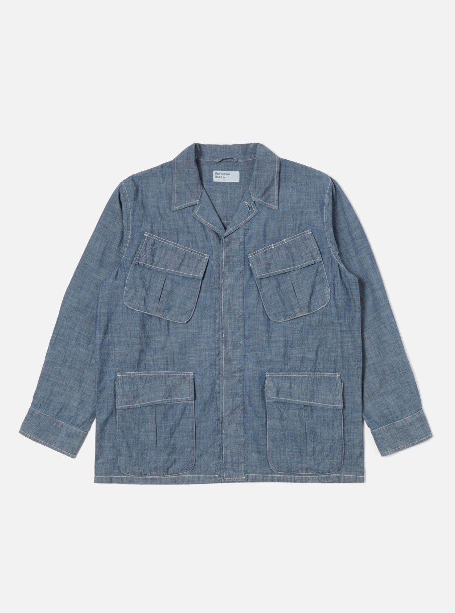 Online Universal Works Universal Works Jungle Jacket In Indigo Chambray