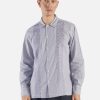 Online Universal Works Universal Works Embroided Shirt In Blue Classic Shirting