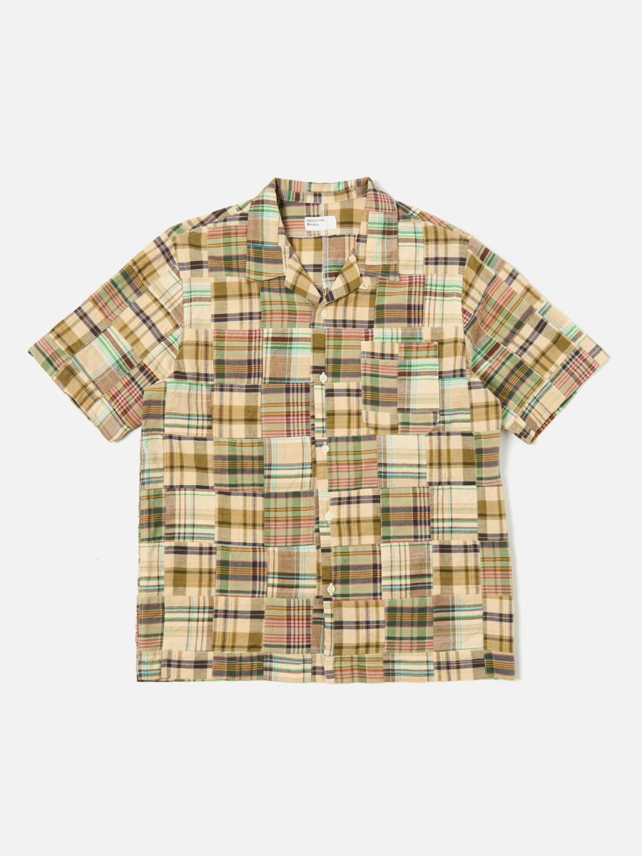 Wholesale Universal Works Universal Works Road Shirt In Sand Patchwork Check